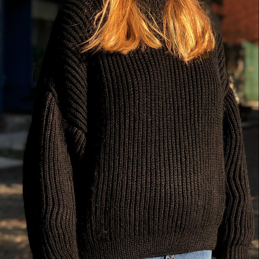 Hug Yourself Fisherman's Rib Sweater Pattern